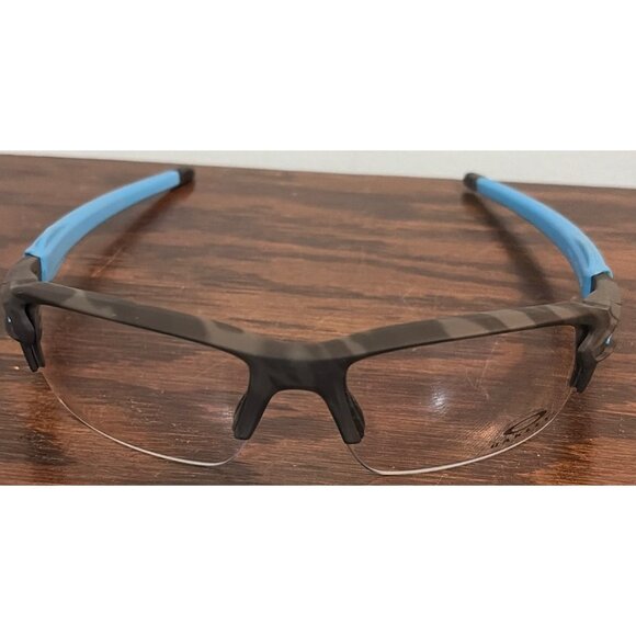 Oakley OY8015 Half-Rim No Prescription Eyeglasses Blue & Black Frame Soft Pouch - Picture 1 of 7